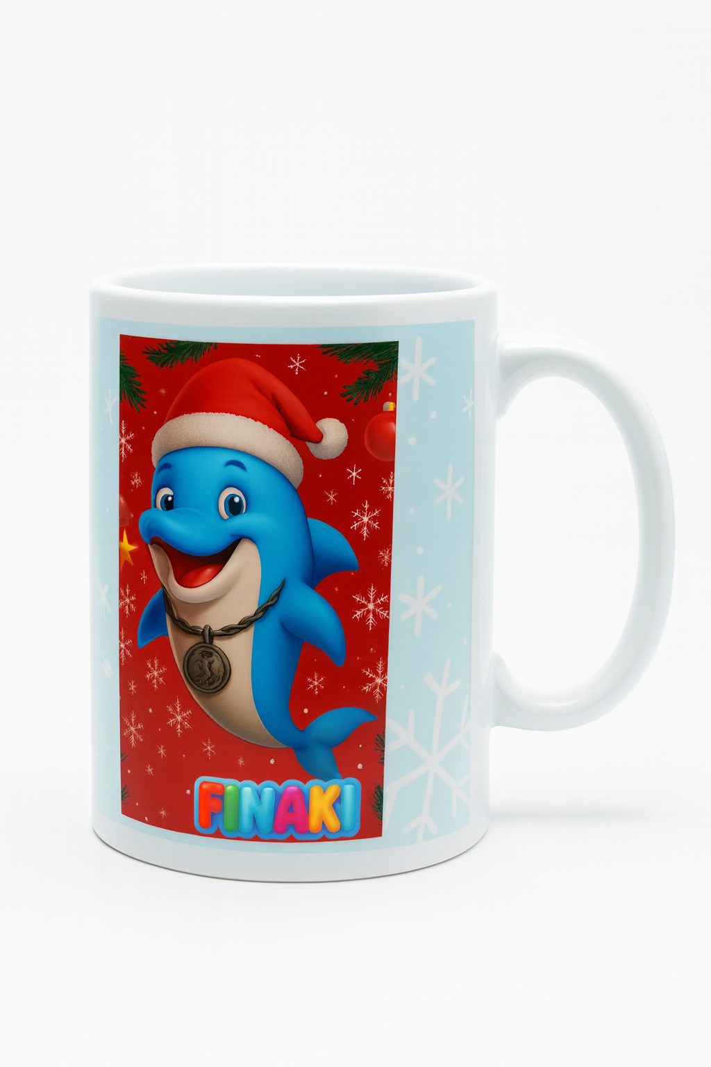 «Κεραμική χριστουγεννιάτικη κούπα Φινάκι με παιδική εικονογράφηση»