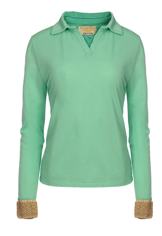 Long-Sleeve Luxury Polo Shirt