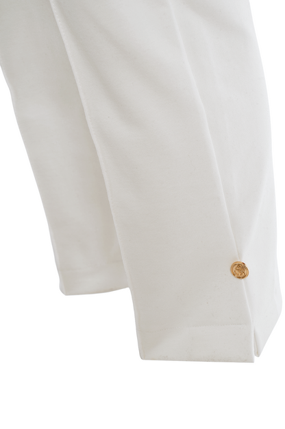 White Navy Style Trousers