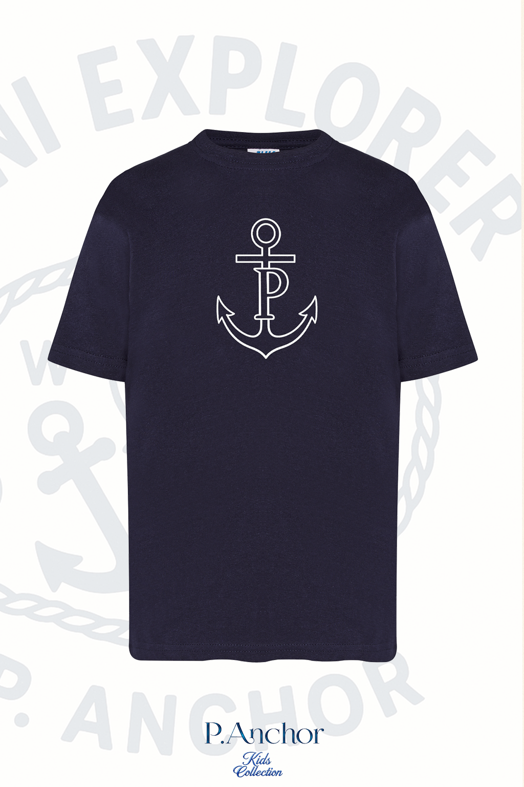 P. ANCHOR Signature Anchor – Παιδικό Navy T-Shirt | 5-6 Ετών