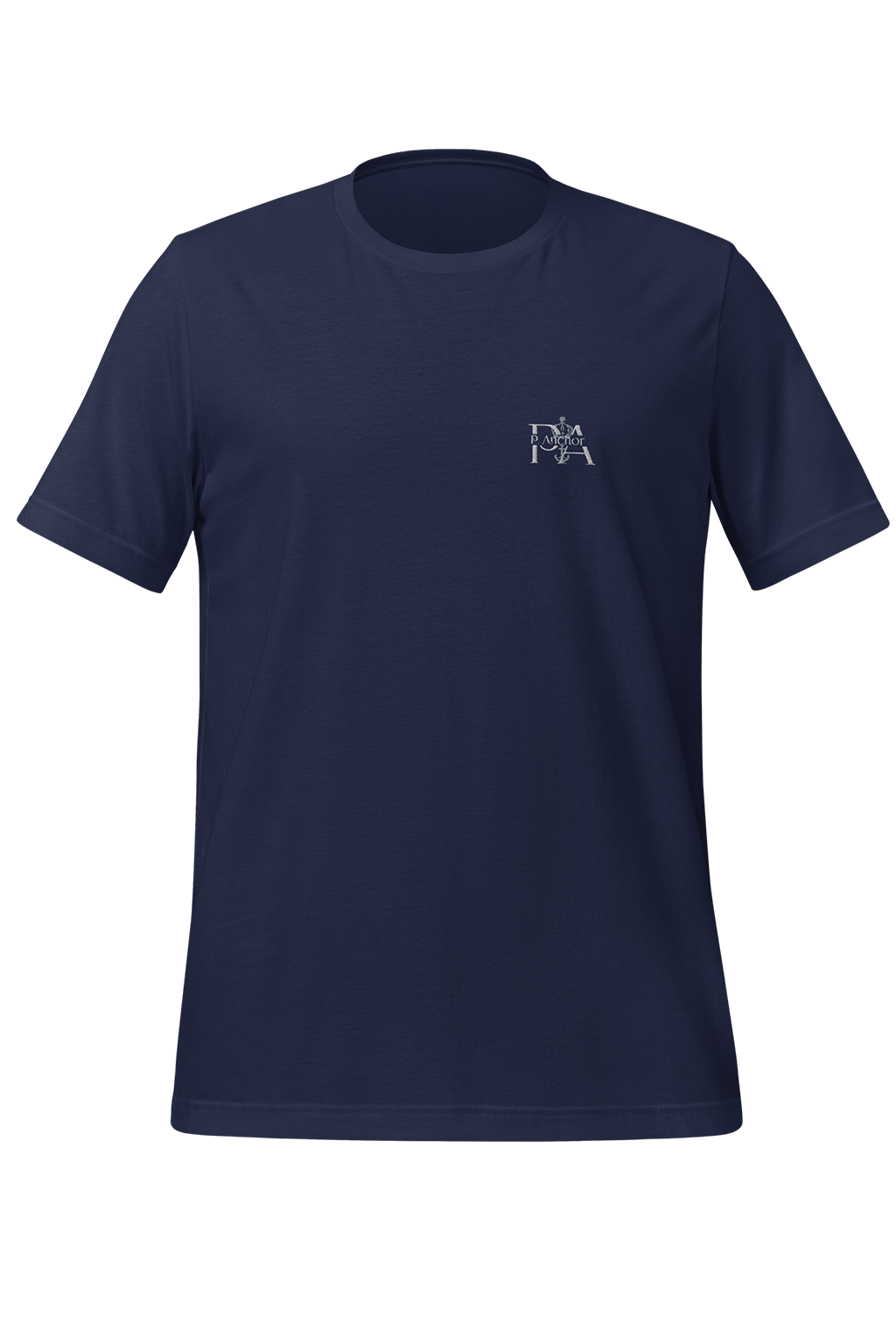 Men’s Luxury Navy Embroidered T-Shirt – P. ANCHOR Logo – Greek Island Resortwear